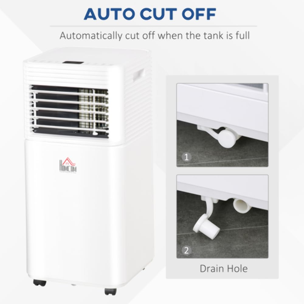 9000 BTU Portable Air Conditioner with Dehumidifier, Sleep Mode, Remote Control & Window Kit