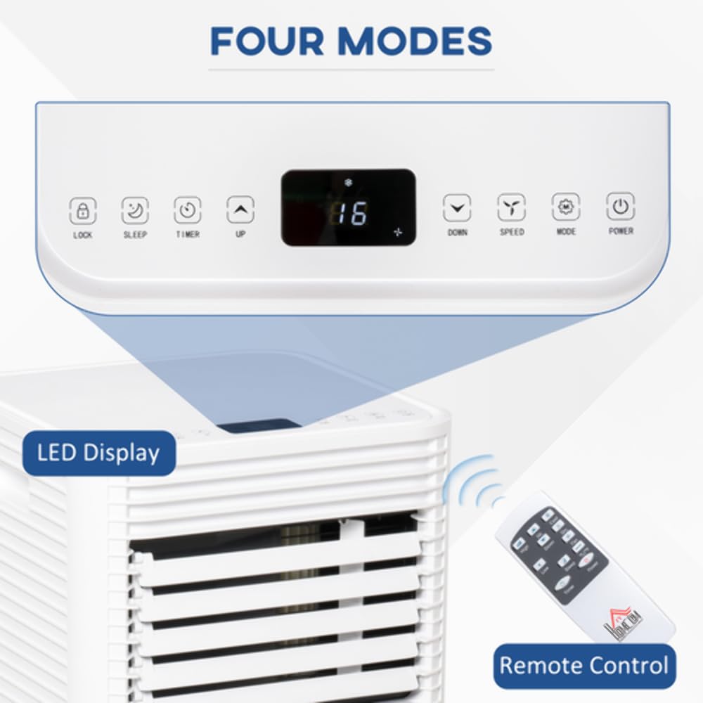 9000 BTU Portable Air Conditioner with Dehumidifier, Sleep Mode, Remote Control & Window Kit
