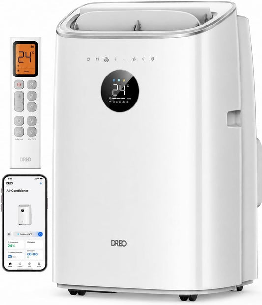 Smart Portable Air Conditioner with Cooling, Fan & Dehumidifier Modes