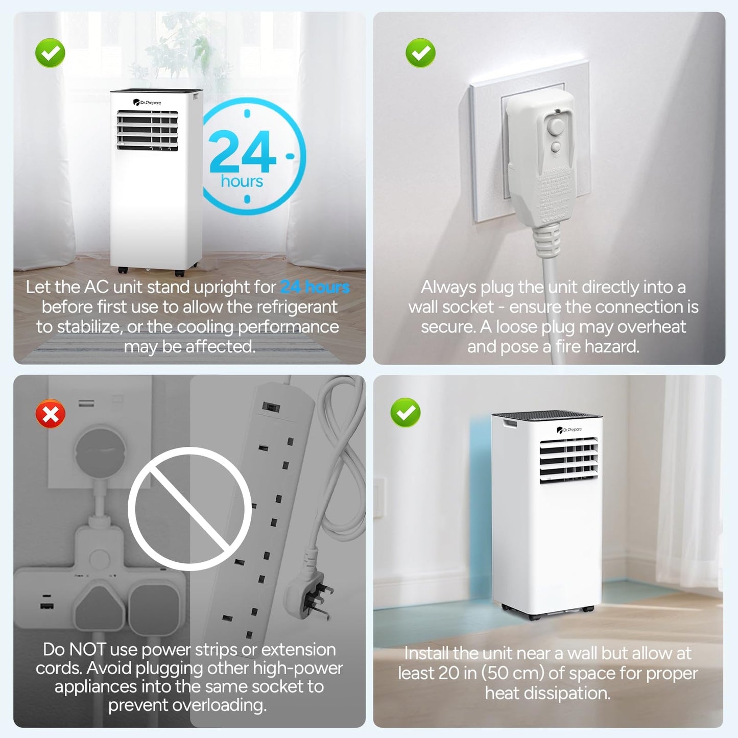 9000 BTU Portable Air Conditioner with Dehumidifier, Sleep Mode, Child Lock & Dual Window Kit