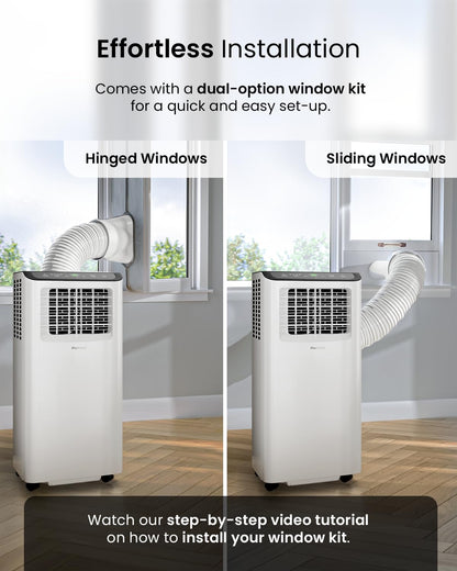 Pro Breeze 4-in-1 Portable Air Conditioner 9000 BTU - Smart Home WiFi, 24 hr Timer, Window Kit, Powerful Air Conditioning