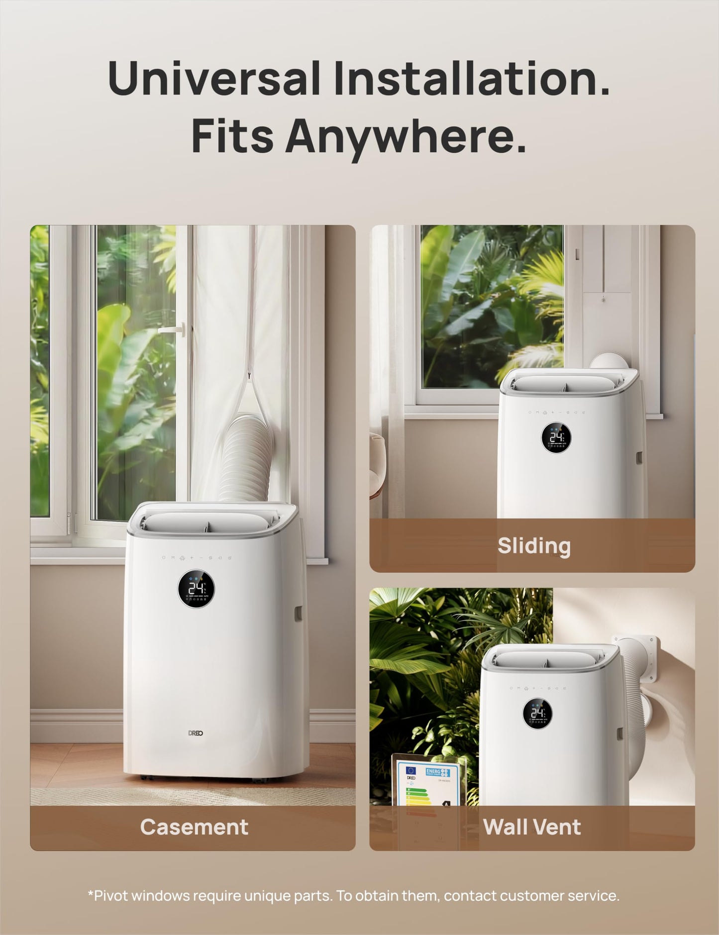 Smart Portable Air Conditioner with Cooling, Fan & Dehumidifier Modes
