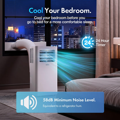 12000 BTU Smart Portable Air Conditioner with WiFi, Remote Control & 4-in-1 Modes