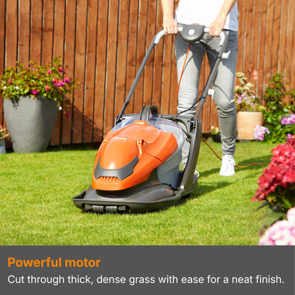 1800W Hover Lawn Mower with 36cm Cutting Width & 26L Grass Box