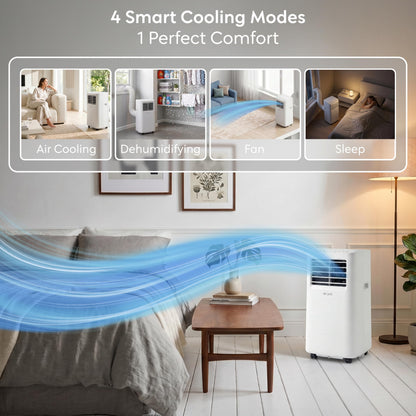 Smart 4-in-1 Portable Air Conditioner with WiFi Control & Window Kit
