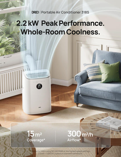 Smart Portable Air Conditioner with Cooling, Fan & Dehumidifier Modes