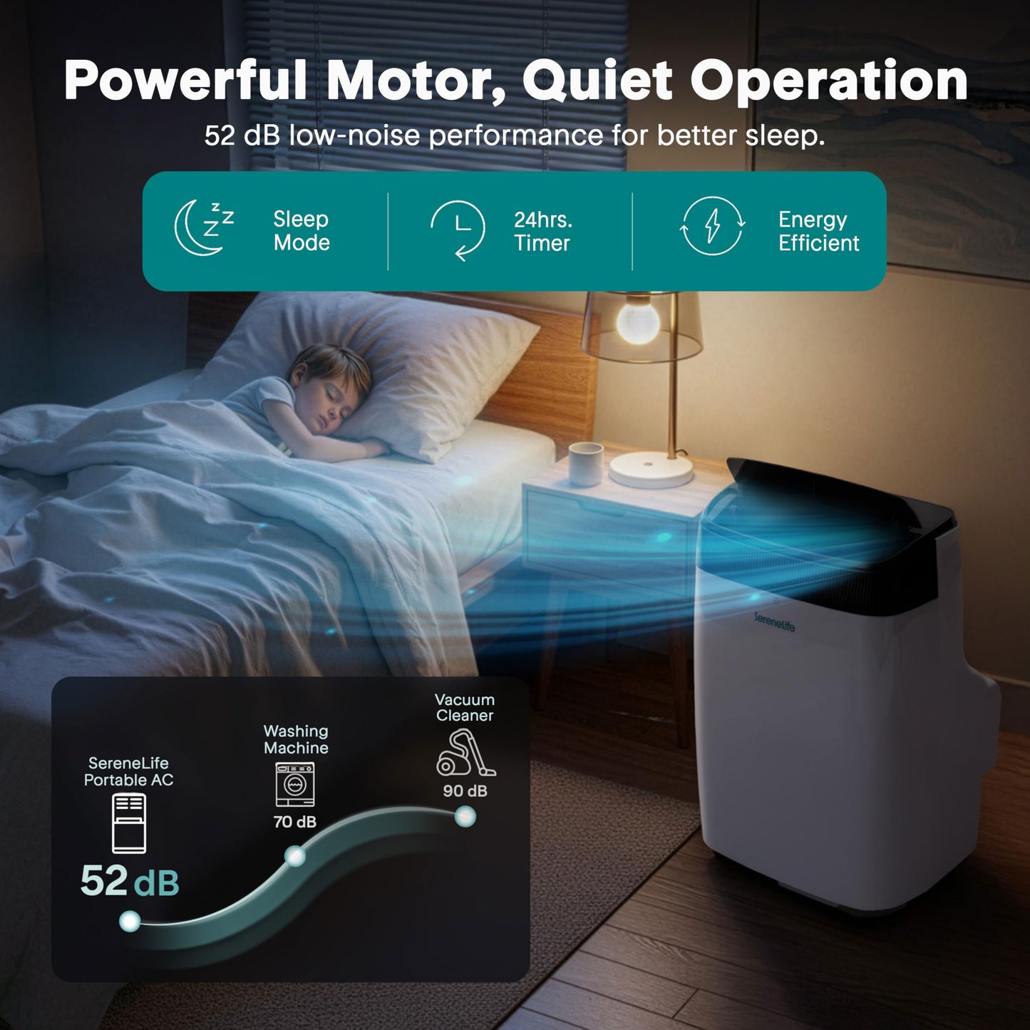 7000 BTU Portable Air Conditioner with Dehumidifier, Sleep Mode & Window Kit
