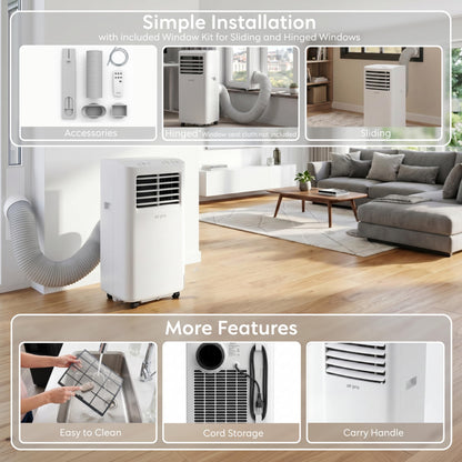 Smart 4-in-1 Portable Air Conditioner with WiFi Control & Window Kit