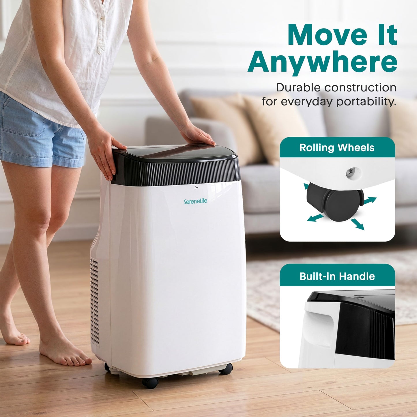 7000 BTU Portable Air Conditioner with Dehumidifier, Sleep Mode & Window Kit