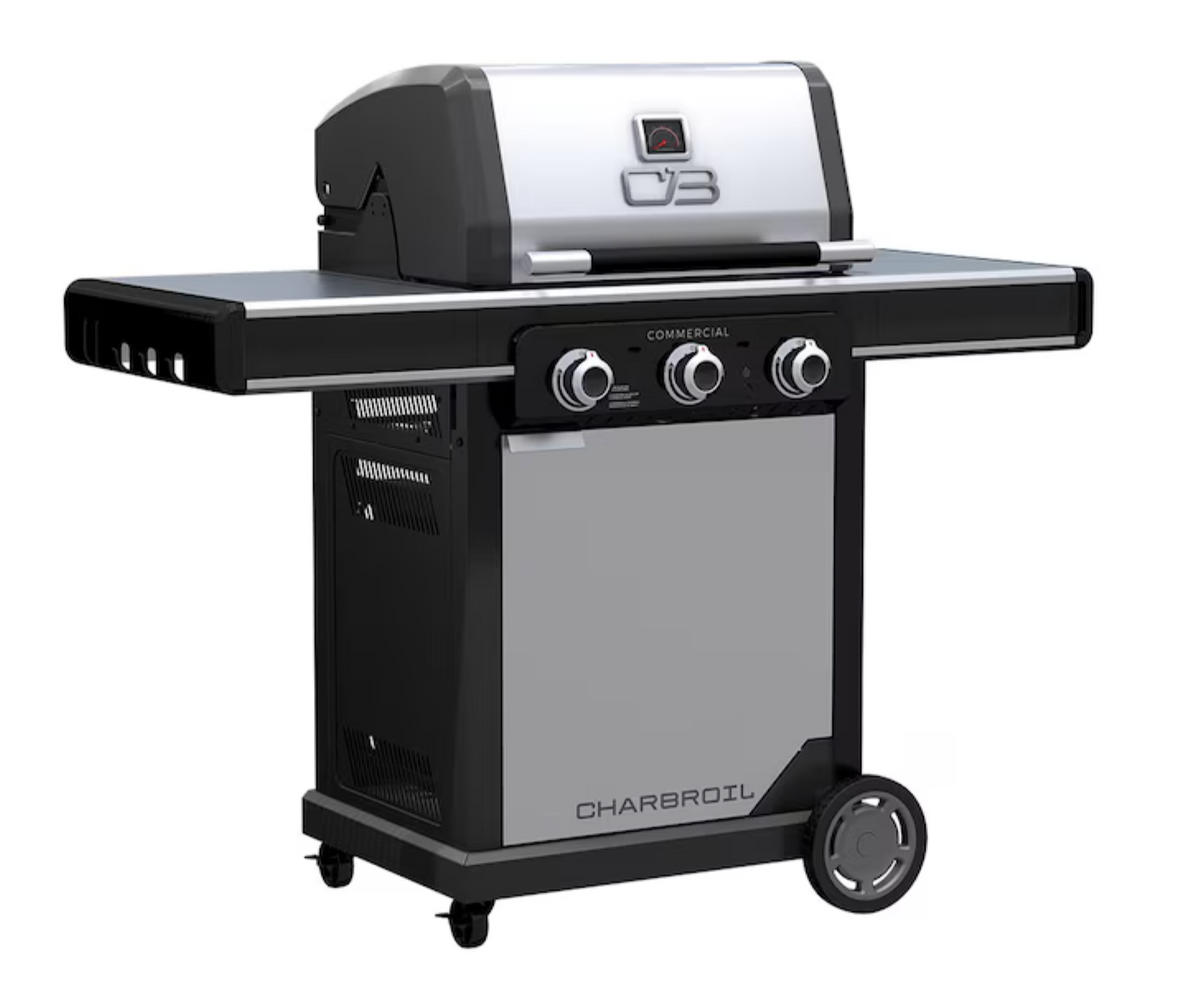 Char-Broil Commercial Series Grill and Griddle Combo Stainless Steel 3-Burner Liquid Propane and Natural Gas Infrared Gas Grill