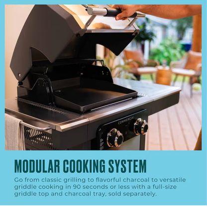 Char-Broil Commercial Series Grill and Griddle Combo Stainless Steel