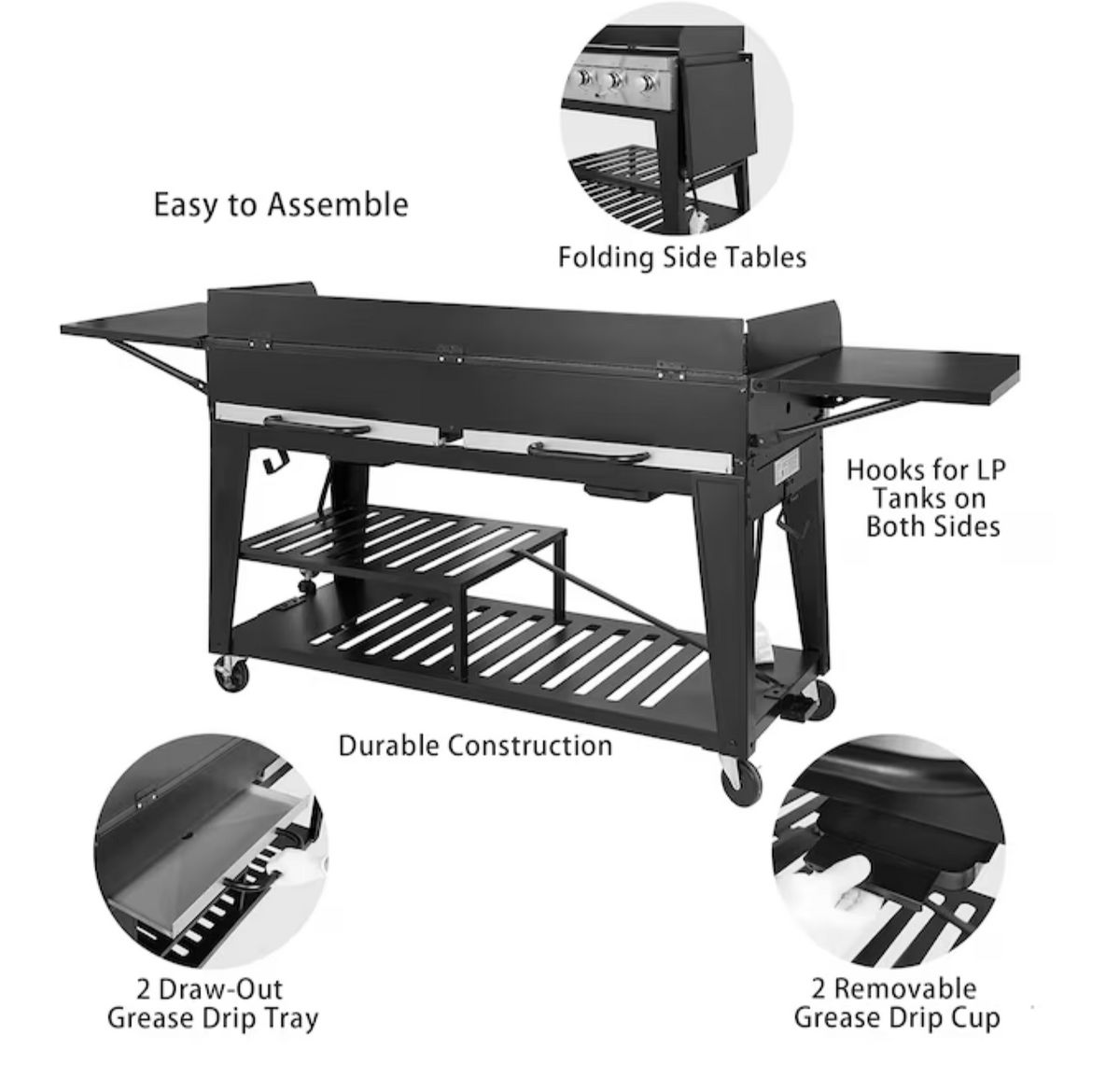 Royal Gourmet Black 8-Burner Liquid Propane Gas Grill